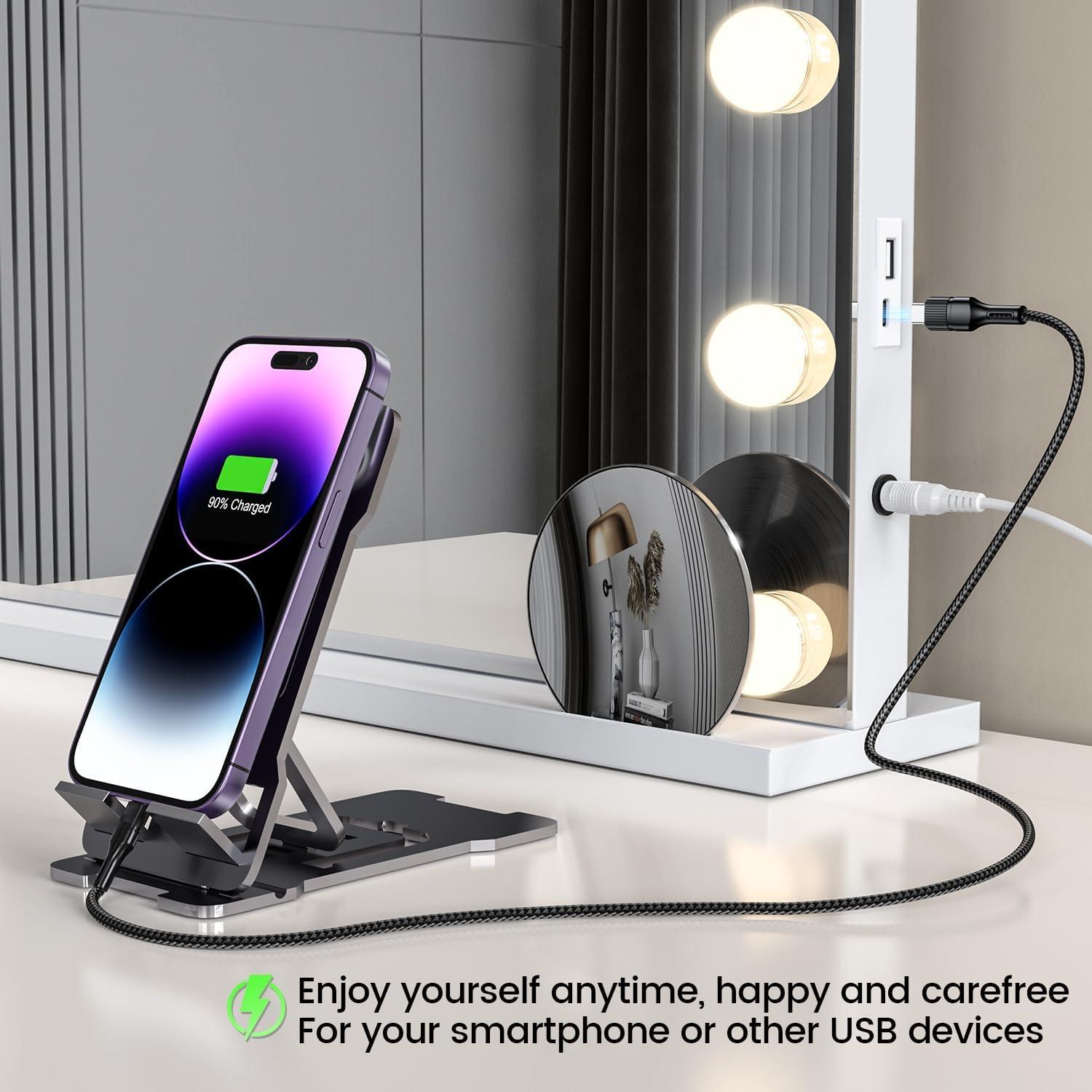 imageVESAUR Large Vanity Mirror with Lights Hollywood Makeup Mirror with 15 Dimmable Bulbs 3 Light Colors Detachable 1X10X15X Magnification USBTypeC Dual Power Tabletop ampampWall Mount Senior Aluminum