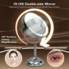 imageProfessional 85quot Large Lighted Makeup Mirror with Brighter Lights 1X10X True HD Magnifying Mirror with 3 Color Dimmable Lights 90 Shadowless LEDs 360Swivel Seamless Vanity Mirror Pearl NickelBlack Nickel