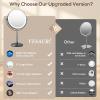 imageVESAUR 1X15X HD Lighted Makeup Mirror 9quot Large 5000mAh Rechargeable Double Sided Magnifying Mirror with 3 Touch Dimmable Light 360Rotation Detachable for Travel Vanity Mirror Pearl Nickel Gifts15xblack Black Nickel