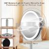 imageVESAUR 1X15X HD Lighted Makeup Mirror 9quot Large 5000mAh Rechargeable Double Sided Magnifying Mirror with 3 Touch Dimmable Light 360Rotation Detachable for Travel Vanity Mirror Pearl Nickel GiftsA Pearl Nickel