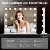 imageVESAUR Large Vanity Mirror with Lights Hollywood Makeup Mirror with 15 Dimmable Bulbs 3 Light Colors Detachable 1X10X15X Magnification USBTypeC Dual Power Tabletop ampampWall Mount Senior Aluminum