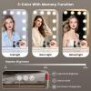 imageVESAUR Large Vanity Mirror with Lights Hollywood Makeup Mirror with 15 Dimmable Bulbs 3 Light Colors Detachable 1X10X15X Magnification USBTypeC Dual Power Tabletop ampampWall Mount Senior Aluminum