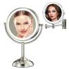 image9quot 15X ampamp 85quot 1X10X Rechargeable WallMounted Lighted Makeup Mirrors 5000mAh HD Magnifying with 3 Color Dimmable Lights 90 Shadowless LEDs Touch Screen 17quot Extendable 360 Swivel Vanity Mirrors