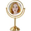 imageProfessional 85quot Large Lighted Makeup Mirror with Brighter Lights 1X10X True HD Magnifying Mirror with 3 Color Dimmable Lights 90 Shadowless LEDs 360Swivel Seamless Vanity Mirror Pearl NickelGold Nickel
