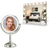imageVESAUR Bundle 118quot Extra Large Lighted Makeup Mirror 1X5X 96 LEDs 3 Color Modes  Hollywood Vanity Mirror with 15 Dimmable Bulbs 1X10X15X Magnifier USBTypeC WallMountable