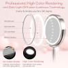 imageVESAUR 8 Rechargeable Lighted Makeup Mirror 1X10X Magnifying Vanity Mirror with 3 Colors 50 Dimmable LED Lights
